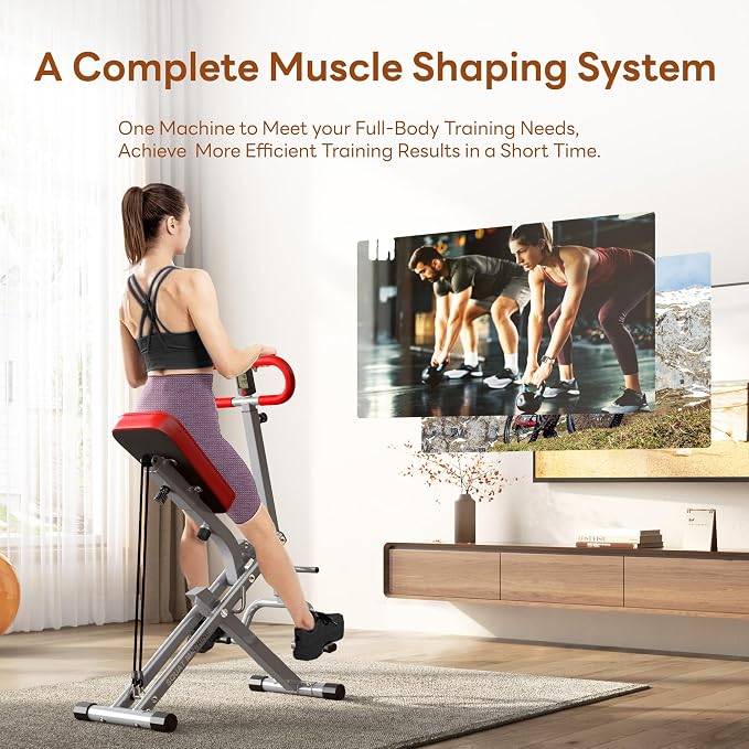SogesPower Squat Machine for Home Gym, with Adjustable Resistance | Squat Rowing Machine with Optional Full Motion, Squat Assist Trainer for Glutes & Legs Workout, Space-saving,330lbs