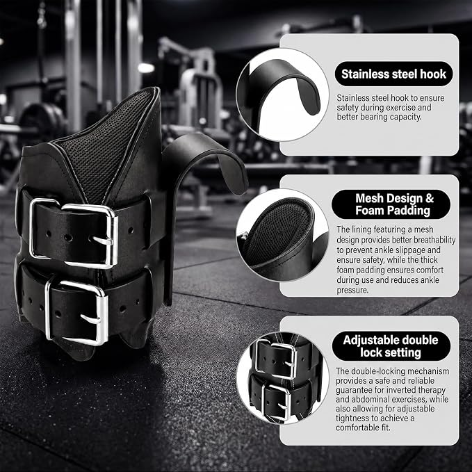 Mesh Anti Gravity Inversion Boots for Hanging Upside Down,Inversion Boots for Inversion Decompression Stretching and Abdominal Exercise,Strength Training Inversion Equipment for Home Gym