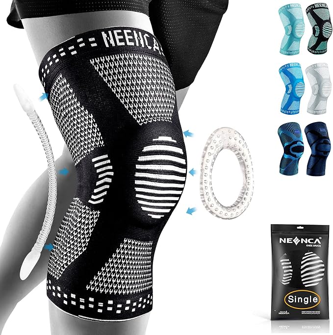 NEENCA Professional Knee Brace, Medical Knee Support for Women & Men Relief | Patented Patella Gel Pad & Side Stabilizers, Compression Sleeve for Knee Pain, Swelling, ACL, PCL, Arthritis, Sports, Workout