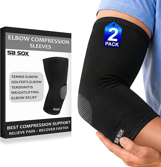 SB SOX Elbow Brace Compression Sleeve for Men & Women