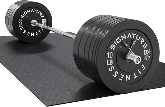 Fitvids 2-Inch Olympic Rubber Weight Plates Sets, Bumper Plates Set Barbell with Mat for Strength Training, 80-370 Lbs Multiple Options