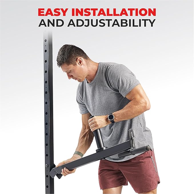 Sunny Health & Fitness Power Cage Squat Rack Attachments for Home Gym | Strength Training, Expanded Workout Variety, Durable Construction, Secure Fit, Quick Installation, Versatile Exercise Support