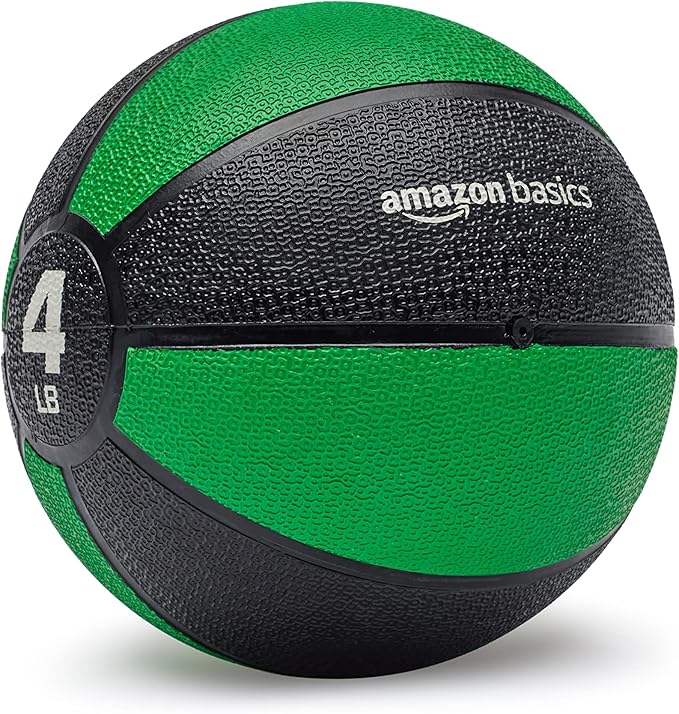 Amazon Basics Weighted Medicine Ball for Core Strength, Strength Training, Full-Body Workouts and Balance Exercises