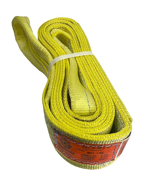 Kennedy Wire Rope & Sling Company 3inches x 10' 2-Ply Twist Eye Polyester Lifting Sling (Various Sizes in Listing) Made in The USA