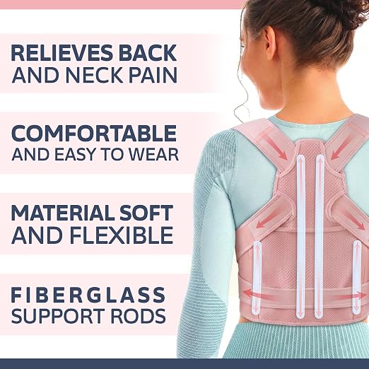 Selbite Posture Corrector for Women and Men, Back Brace for Upper and Lower Back Pain Relief, Full Back Support with Adjustable Straps, Breathable and Comfortable