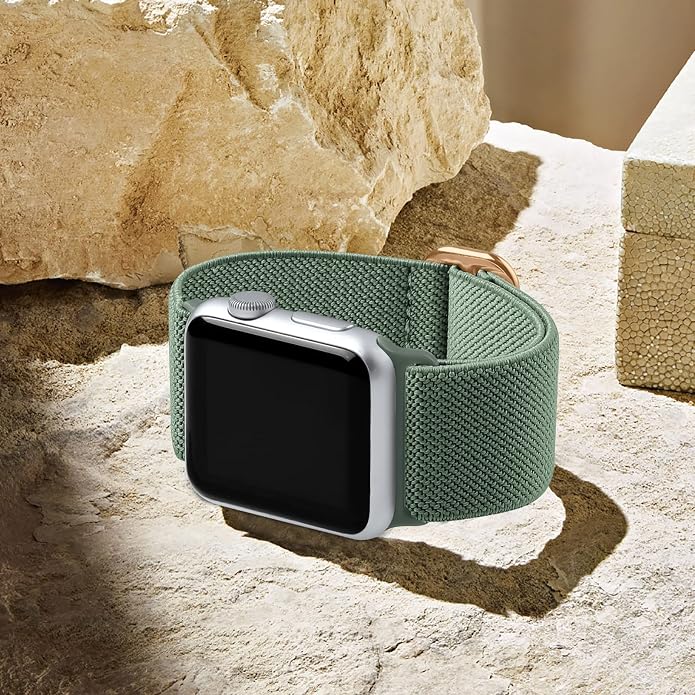 Lerobo Braided Band Compatible with Apple Watch Series 11 10 9 8 7 46mm 45mm 41mm Ultra SE 3 2 1 49mm Series 6 5 4 3 44mm 40mm 38mm 42mm Men iWatch Bands Women Stretchy Nylon Solo Loop Sport Strap