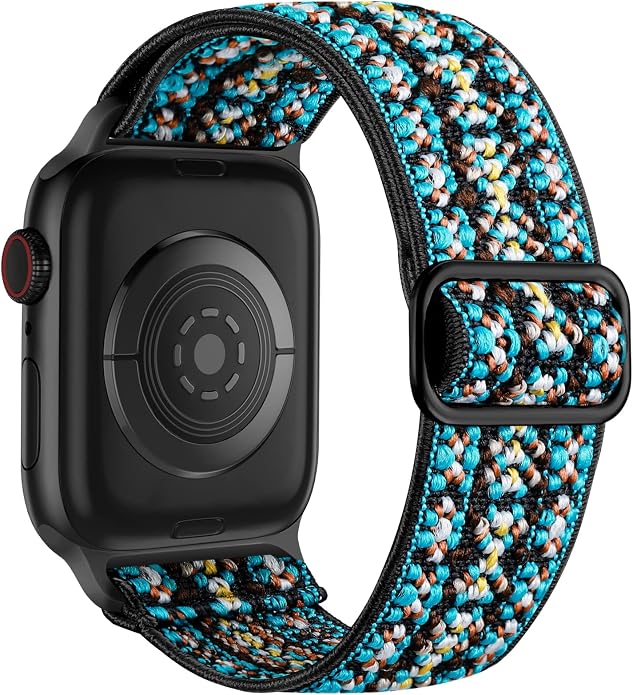 Lerobo Braided Band Compatible with Apple Watch Series 11 10 9 8 7 46mm 45mm 41mm Ultra SE 3 2 1 49mm Series 6 5 4 3 44mm 40mm 38mm 42mm Men iWatch Bands Women Stretchy Nylon Solo Loop Sport Strap