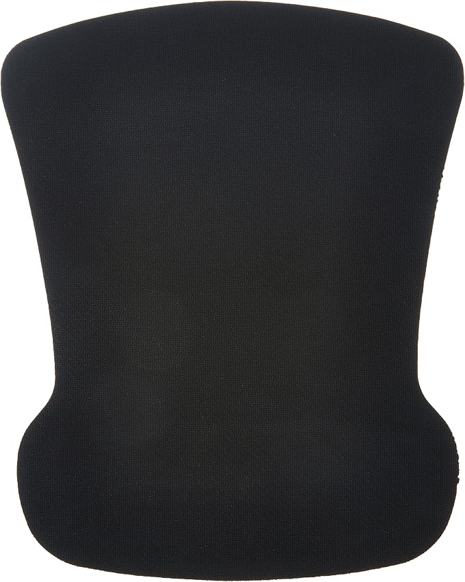 Amazon Basics Ergonomic Mouse Pad with Wrist Support for Pain Relief, Gel-Filled Cushion, Non-Slip Rubber Grip Base, 10.1 x 8.1 Inches, Black, 20-Pack