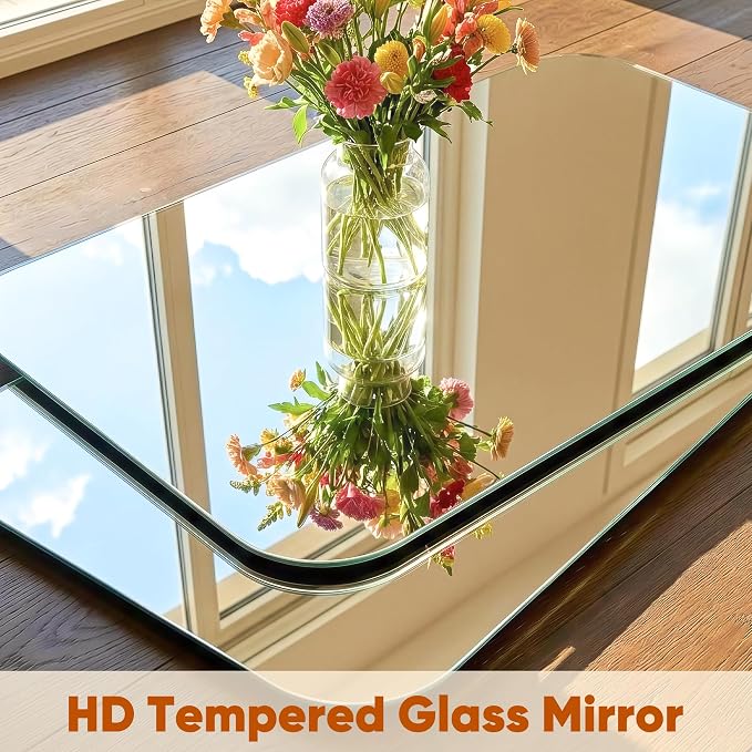 Home Gym Mirror, 58" x 30" - 2PCS, Large Full Length Mirror Wall Mounted for Yoga, Frameless Tempered Glass Wall for Home Gym, Dance Studio, Living Room, Bathroom