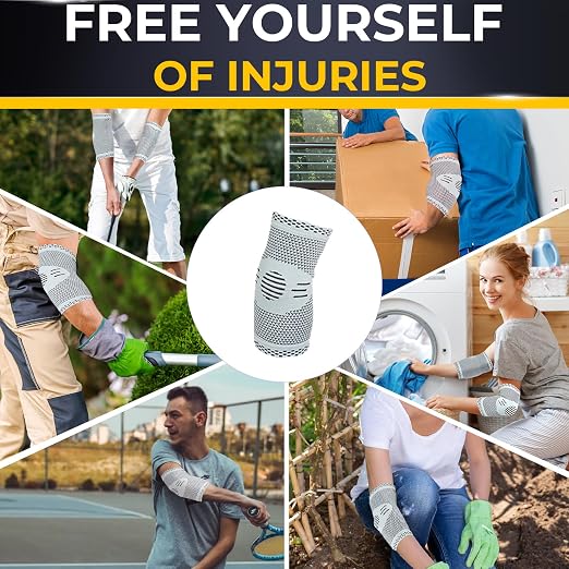 NeoTech Care Elbow Support Brace - Breathable - Men, Women, Right or Left (Gray, Size S, 1 Unit)