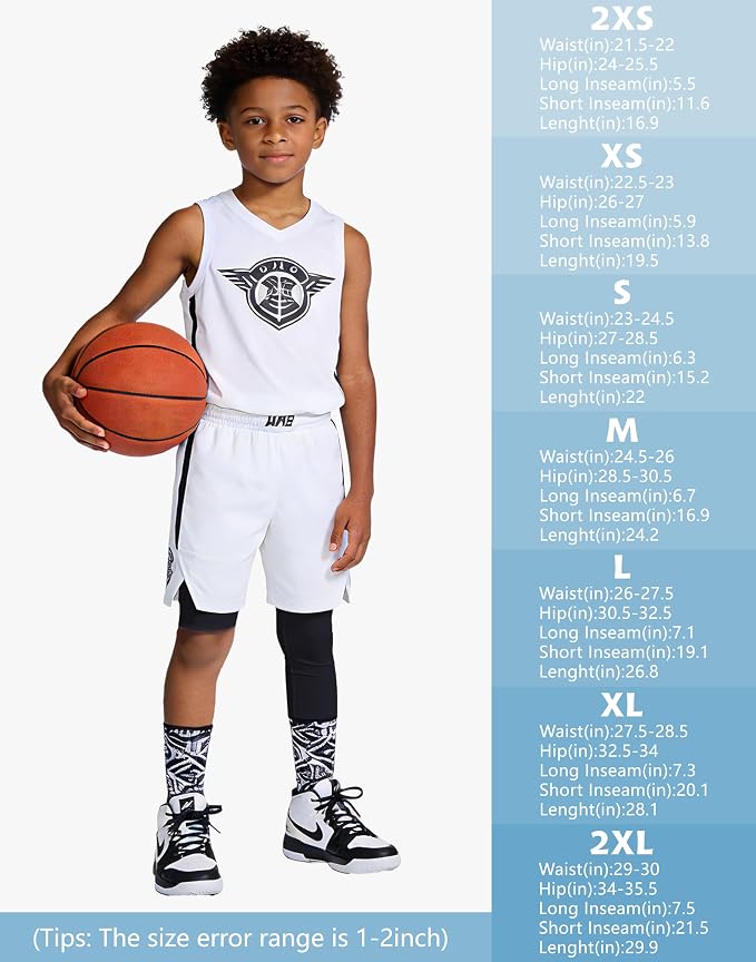 MIVEI One Leg Compression Tights Youth Boys Basketball Leg Sleeve | Kids Compression Pants Girls' Single Leg Tights 3/4 Leggings for Baseball Softball Soccer Running Football, Sports Base Layer