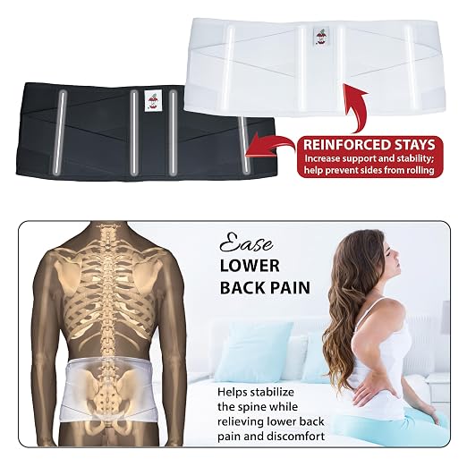 CorFit Back Brace for Lower Back Pain Relief & Lumbar Support Belt, BK, 2XL | CorFit's patented proportional sizing and dual pulls deliver customized compression, posture support, and spinal stability.