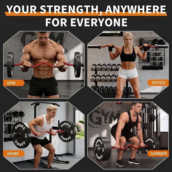7ft Olympic Barbell for Home Gym, 45lb 2" Weight Bar for Deadlift Weightlifting, Bar, 1000 Lb High-Capacity, Hard Chrome, Knurled Grip, Strength Training Bench Press Squat Presses, Rows, Curl