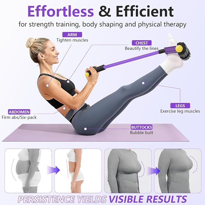 Upgraded Pedal Resistance Band with Handle, Soft Durable Fashion Puller Exercise with Thickened 6 Tension Ropes, Tube Pedal Resistance Device for Abdomen, Waist, Arm, Leg, Core/ABS