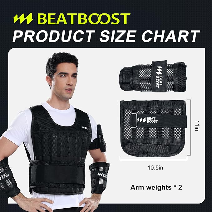 Ankle Wrist Weights 4lb/10lb/15lb/20lb/25lb/30lb BeatBoost Adjustable Leg Arm Weights for Men Walking Pilates Exercise Workout Gym Aerobics