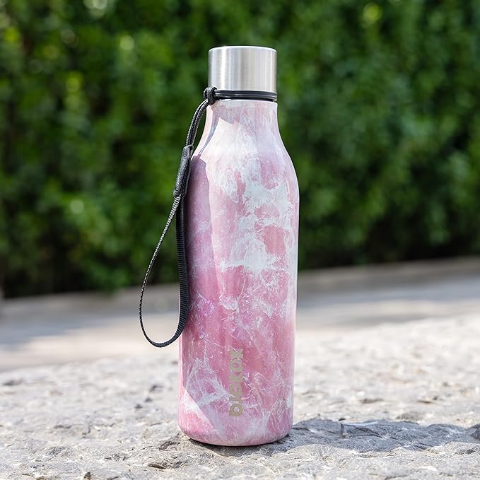 BJPKPK 25oz Insulated Water Bottle, Stainless Steel Bottle with Carry Strap | Keep Cold & Hot Vacuum Insulation, Leak-Proof BPA-Free Design, Slim Bottle Fits Most Cup Holders for Gym, Office & Travel