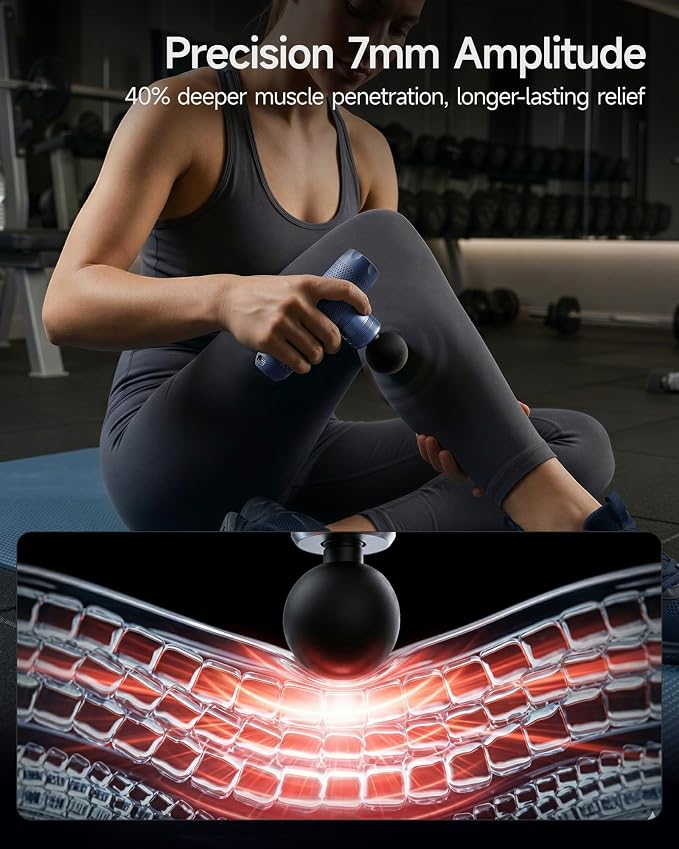 Super Mini Massage Gun, Deep Tissue Travel Massager for Muscle Relief