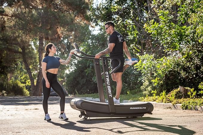 Tru Grit Fitness Runner Manual Treadmill, Exercise Equipment, 6 Resistance Levels, LCD, for Runners and Fitness Enthusiasts - Black