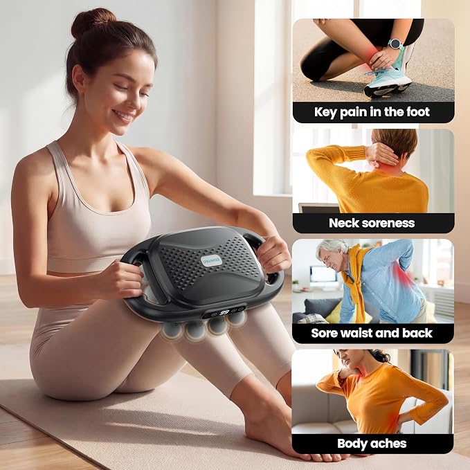 16-Head Deep Tissue Massage Gun, 9 Modes, 99 Intensity Levels | Wide 16-head coverage for back, shoulders, waist, legs, arms, and feet, with a 3600mAh battery and quiet Type-C operation.