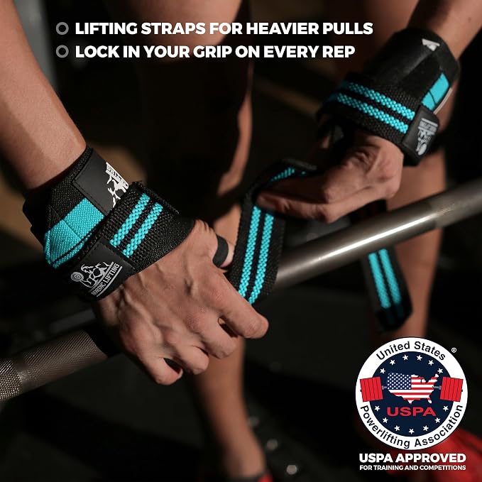 Wrist Wraps + Lifting Straps Bundle (2 Pairs) for Weightlifting, Cross Training, Workout, Gym, Powerlifting, Bodybuilding - Support for Men/Women, Avoid Injury During Weight Lifting