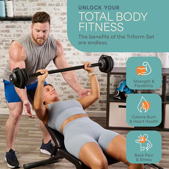 LifePro Adjustable Dumbbells, Single or 2pcs, Up to 55 lbs & 3-in1 option | Quick-change weight system with included rack — available in options from 2.5 to 55 lbs for every fitness level
