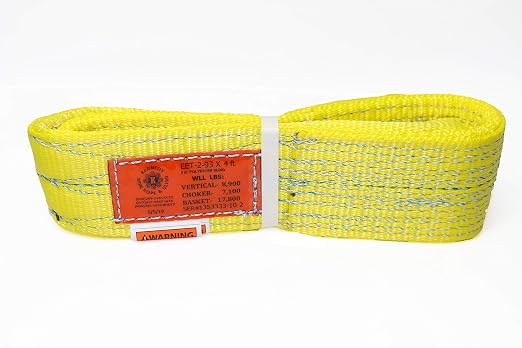 Kennedy Wire Rope & Sling Company 3inches x 5' 2-Ply Twist Eye Polyester Lifting Sling (Various Sizes in Listing) Made in The USA