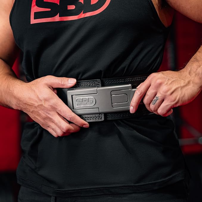 SBD 10mm Powerlifting & Weight Lifting Belt – British Manufactured Gym Belt for Squats, Deadlifts & Strength Training Lever Weight Lifting Belt