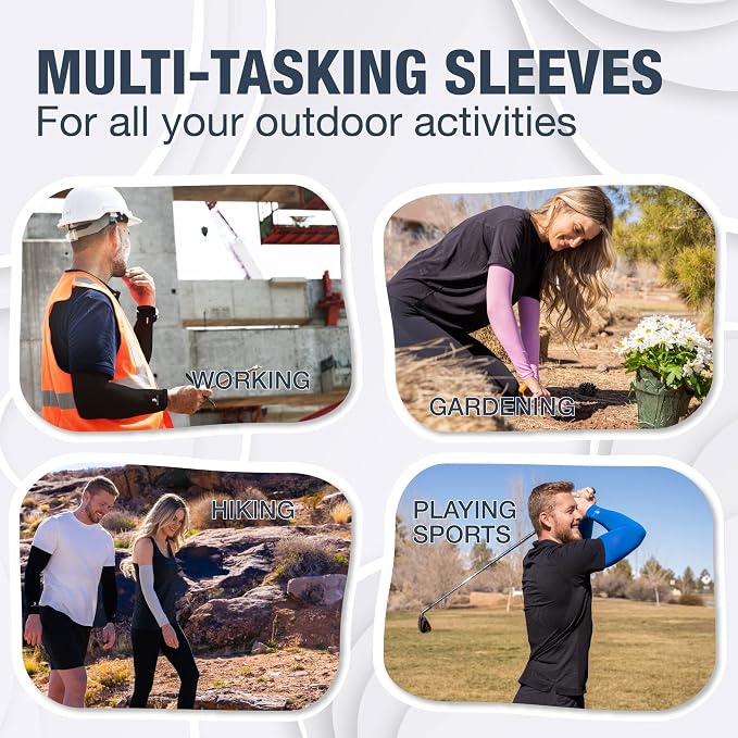 SportsTrail Cooling Arm Sleeves for Men & Women – Breathable, UV Sun Protection, Sports Arm Sleeves for Women, Men & Youth