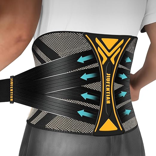 Copper Back Brace for Lower Back and Sciatica Pain Relief, Medium | Adjustable Support System | Superior Comfort - Supports for Sciatica, Herniated Disc, Scoliosis, Heavy Lifting and Work