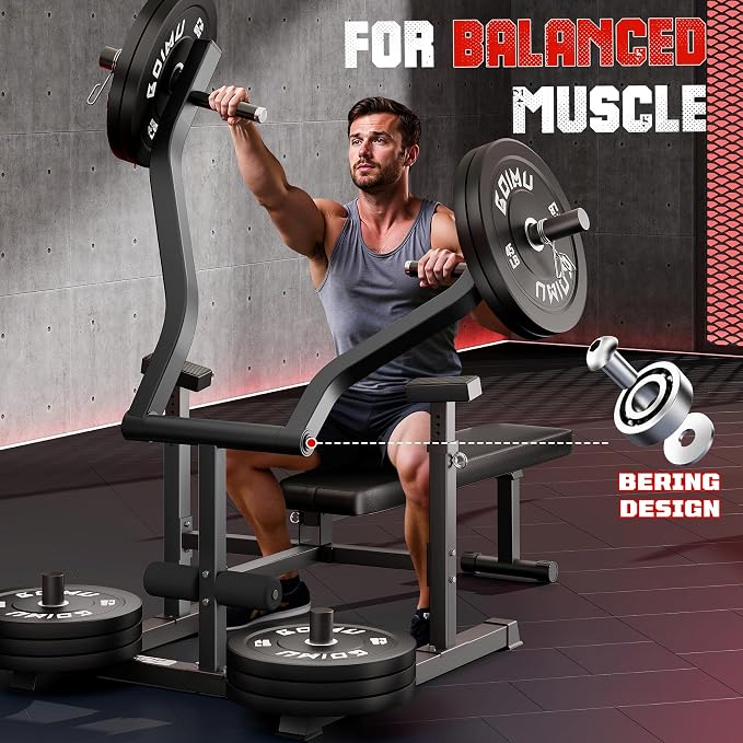 Chest Press Machine, GOIMU Z1-PRO Weight Bench Press Machine with Independent Arms, Adjustable Flat Incline Bench Press for Chest, AB Workout Home Gym Equipment