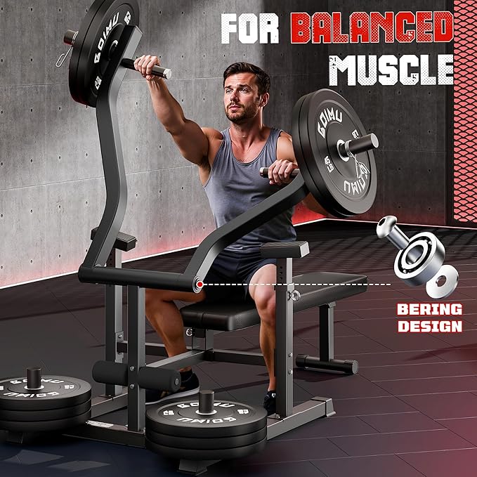 Chest Press Machine, GOIMU Z1-PRO Weight Bench Press Machine with Independent Arms, Adjustable Flat Incline Bench Press for Chest, AB Workout Home Gym Equipment