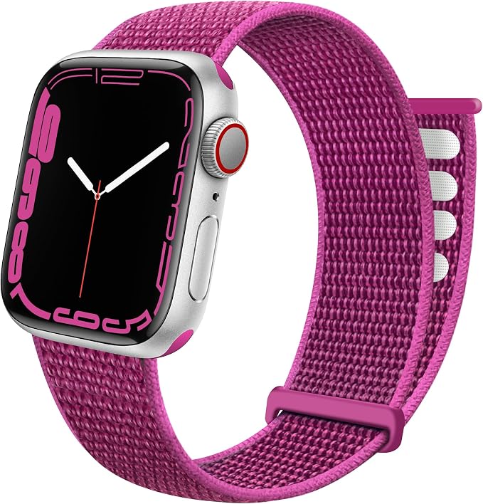 Sport Loop Nylon Band Compatible with Apple Watch Band 38mm 40mm 41mm 42mm 44mm 45mm 49mm Ultra 2 iWatch Series 9 8 7 6 SE 5 4 3 2 1 Strap, Fit for iPhone Watch Band Women Men Stretchy | Nylon Sport Loop Wristband Compatible with Apple Watch Ultra 2 38...