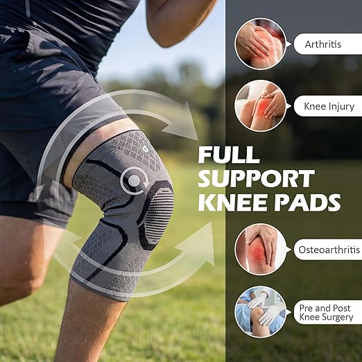 GOOGAH Knee Brace for Women Men - Knee Compression Sleeve for Knee Pain Relief, Arthritis, Meniscus Tear, ACL & MCL Support (2 Pack)
