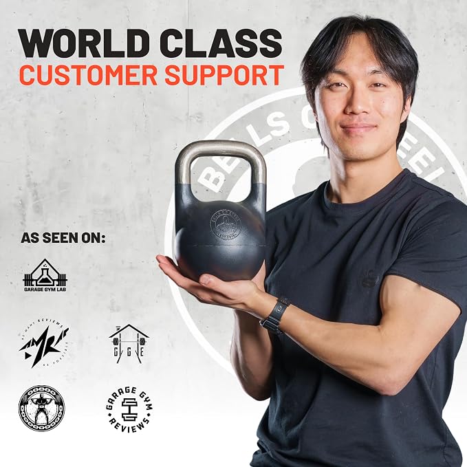 Adjustable Kettlebell 6-12kg [Bells of Steel] Kettle Bell Weight Set, Steel Shell, Internally-Loaded for Full Body Workouts, Competition Standard, 35mm Handle