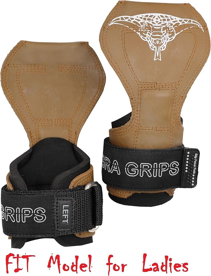 Cobra Grips Weight Lifting Gloves with Adjustable Neoprene Padded Wrist Wraps - Heavy Duty Alternative to Power Lifting Hooks for Deadlifts