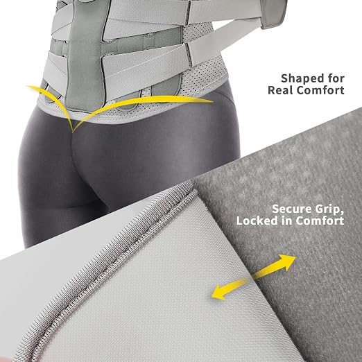 Bracoo Back Brace for Lower Back Pain Back Support Belt,XL(44"-52") | Back Support for Women&Men Breathable Lumbar Support with Adjustable Strap for Sciatica, Herniated Disc, BP62