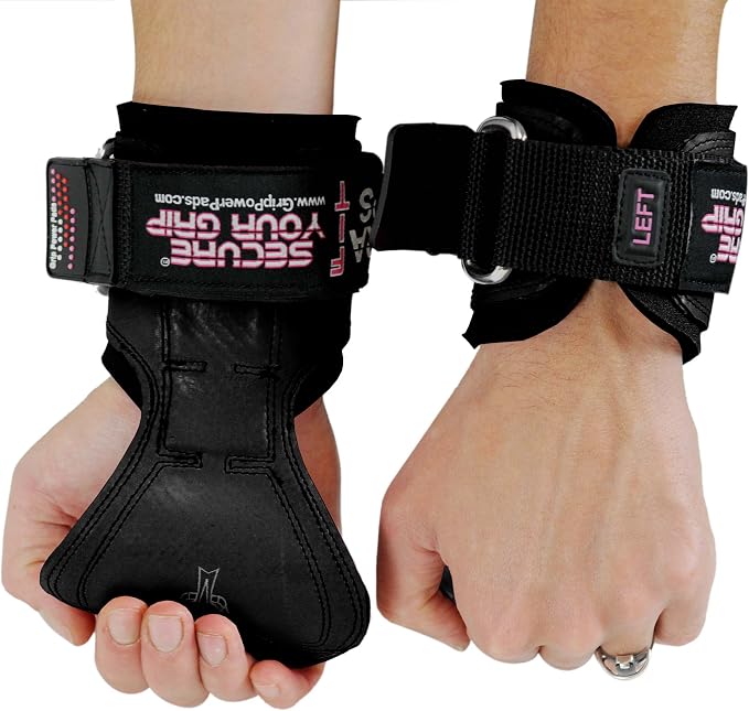 Cobra Grips Weight Lifting Gloves with Adjustable Neoprene Padded Wrist Wraps - Heavy Duty Alternative to Power Lifting Hooks for Deadlifts