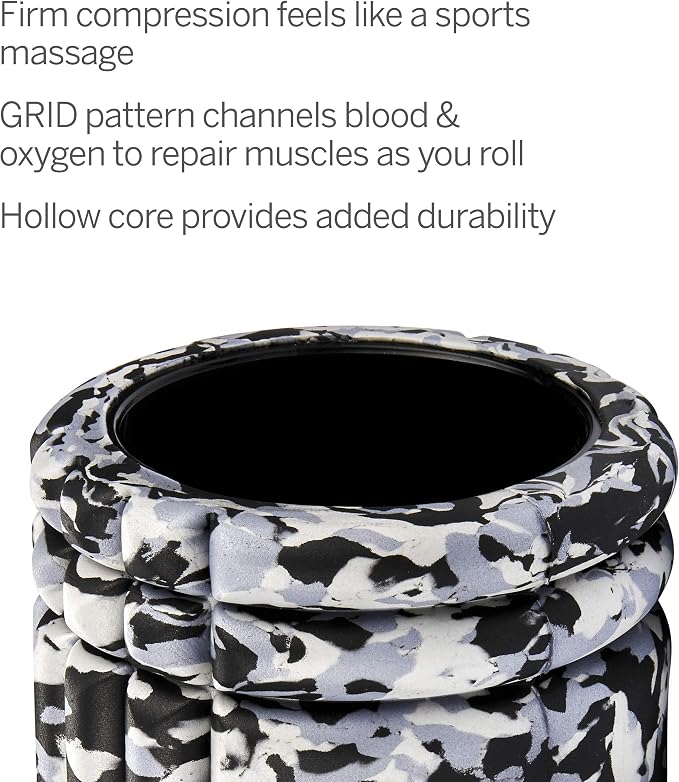 TRIGGERPOINT Performance Therapy Grid Foam Roller for Exercise, Deep Tissue Massage and Muscle Recovery, Original (13-Inch), Grey Camo