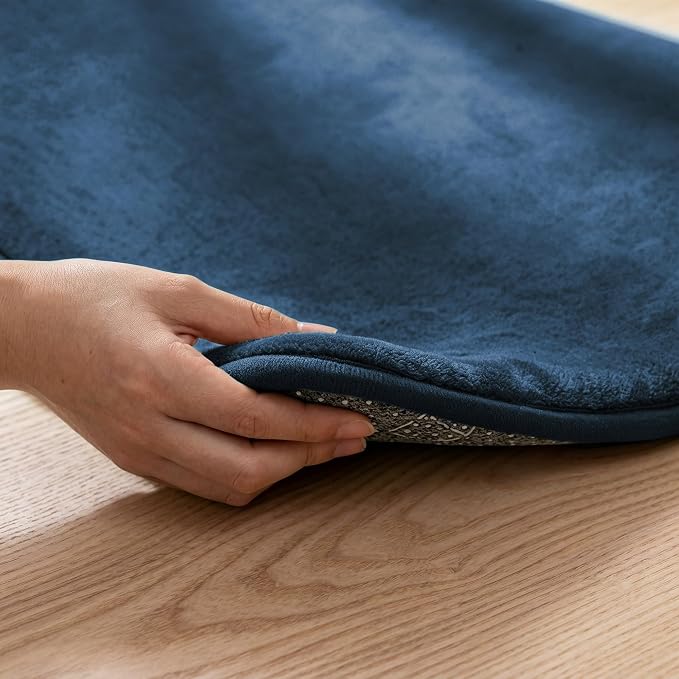 1.3" Thick Baby Play Mat for Floor, 79x79 Soft Foam Play Mats, Blue | Memory Mat for Baby to Play, Waterproof Easy Care with Non-Slip Tummy Time Play Mat for Nursery Playroom Classroom