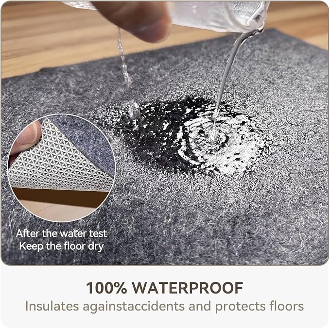 Non Slip Underlay for Interlocking Gym Mats, Prevents Foam Floor Mats from Sliding, Floor Grip Pad for Exercise Equipment Mats, Felt Anti Slip Mat with TPR Rubber Backing – 71"×94" (Fits 12 Tile)
