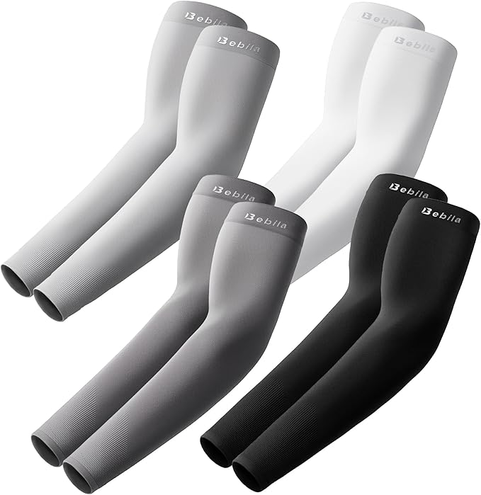 Bebila Arm Sleeves for Men Women, UV Sun Protection Cooling Compression Outdoor