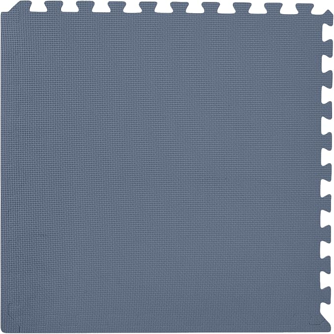 We Sell Mats 1/2" Thick Multipurpose EVA Foam Exercise Floor Mat, Interlocking Tiles, Anti-Fatigue for Home or Gym, 24 in x 24 in, 12 Tiles, Navy