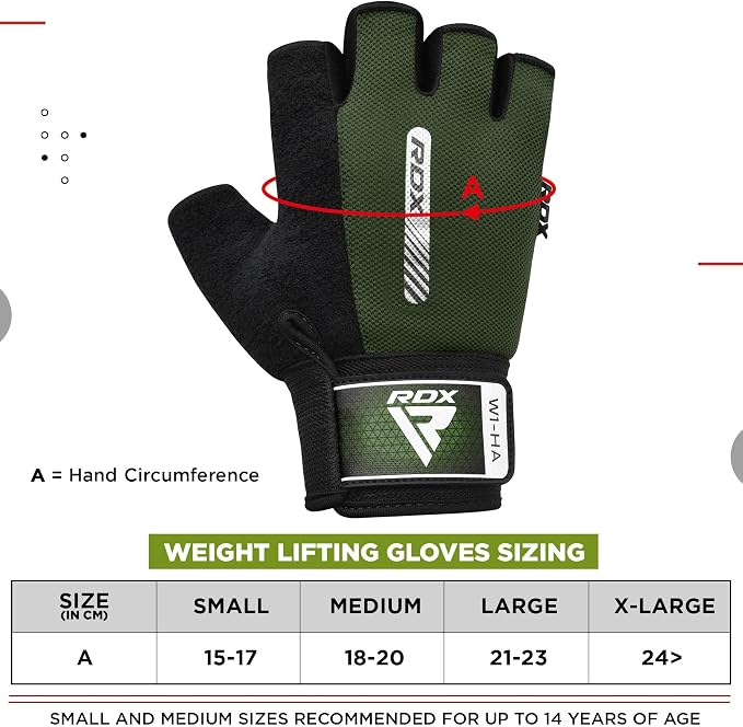 RDX Weight Lifting Gloves Gym Fitness Workout, Anti Slip Padded Full Palm Protection, Ultra Ventilated, Bodybuilding Strength Training HIIT WOD Exercise, Half Finger Men Women Cycling Rowing Climbing