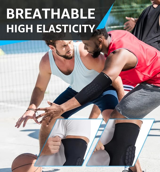 Elbow Pads for Teenagers Men and Women - Basketball Baseball Elbow Brace for Collision Avoidance and Support