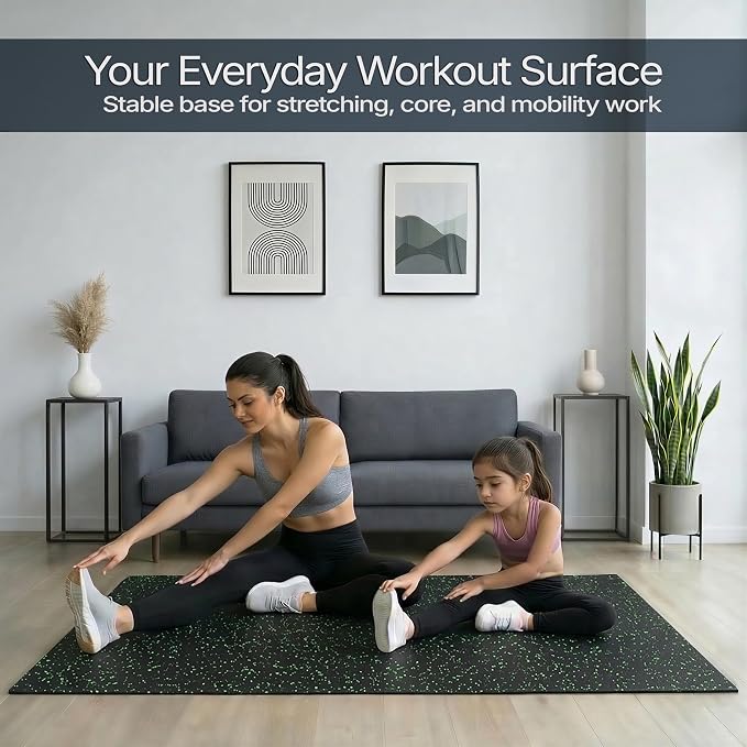 Flooring Inc's 1/4" Thick Tough Rubber Flooring Roll | Flexible Recycled Rubber Floor Mats for Home Gym | Heavy Duty Rubber Mat for Home Gyms, Sheds, Horse Stall Mat or Trailer
