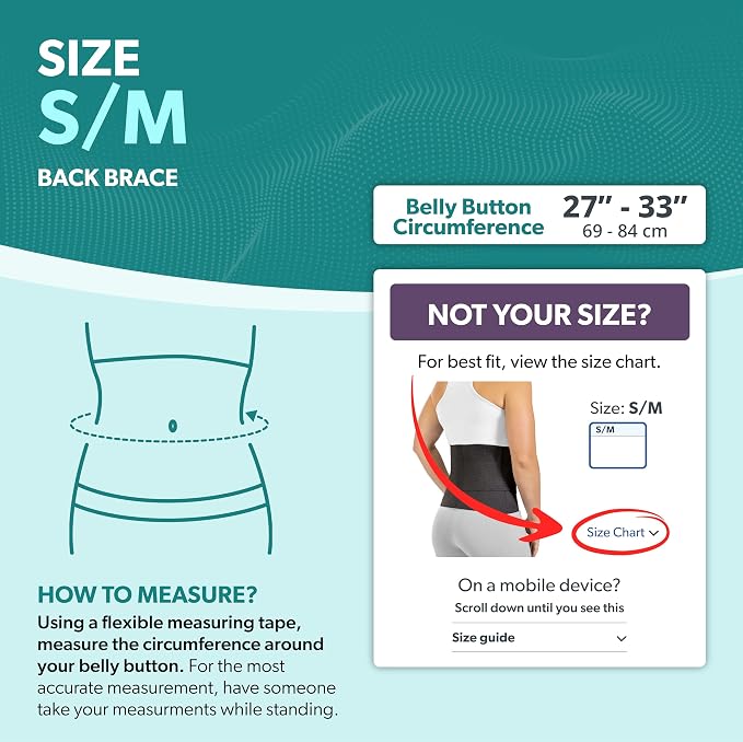 BraceAbility Elastic Low Back Brace - Compression Lower Back Support Belt for Sciatica, Heavy Lifting at Work, Herniated Disc, Workouts, Sleeping, Lumbar Support, Back Pain in Women and Men (S/M)