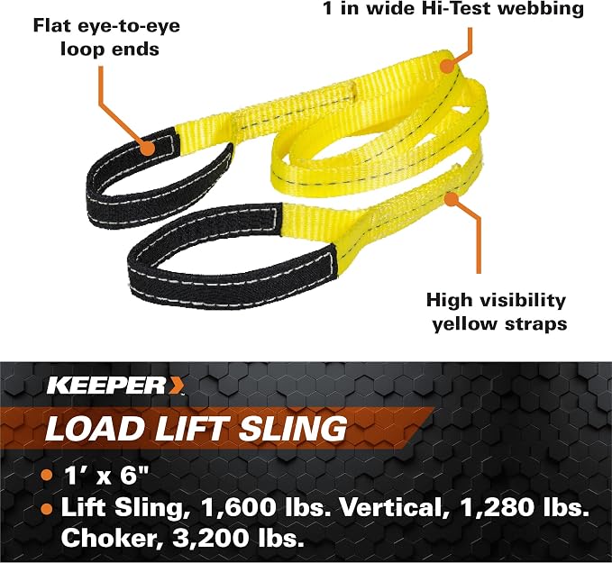 Keeper (02604 6' x 1" Lift Sling, 1 Ply