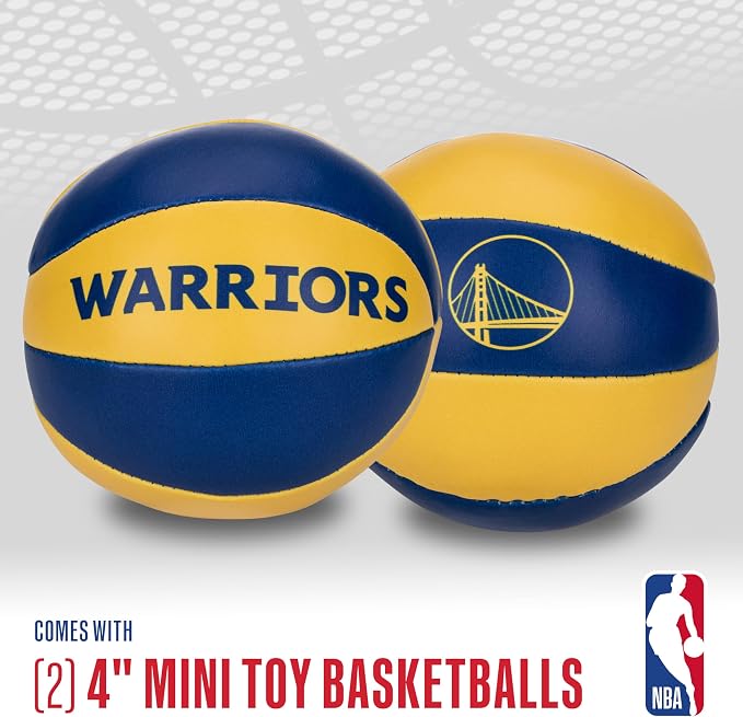 Franklin Sports NBA Toy Basketballs - 2 Pack of Kids Soft Mini Basketballs for Over The Door + Indoor Hoops - NBA Fan Shop