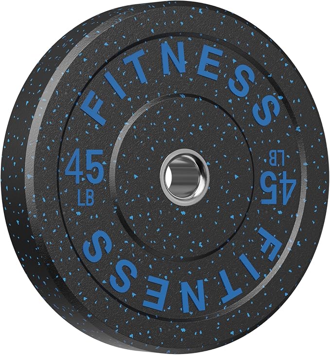 HANDBODE 2-Inch High-Bounce Bumper Plates, Olympic Weight Set, 10-650 lb | Barbell Weight Plates Set for Home Gym, Colored Weights Rubber Strength Training Plate for Weight Lifting