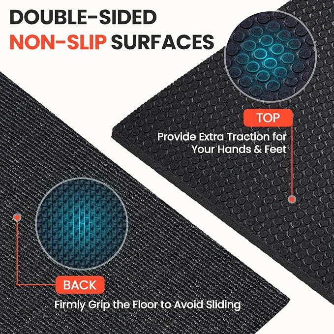 Stepwaver Extra Large Exercise Mat, 6'x4'/ 7'x5'/ 8'x6'/10'x6'x8mm (1/3 inch), Non-Slip, Ultra Durable, Thick Large Workout Mat for Home Workouts, Yoga Mats for Fitness, High-Density Exercise Mat, Shoes-Friendly
